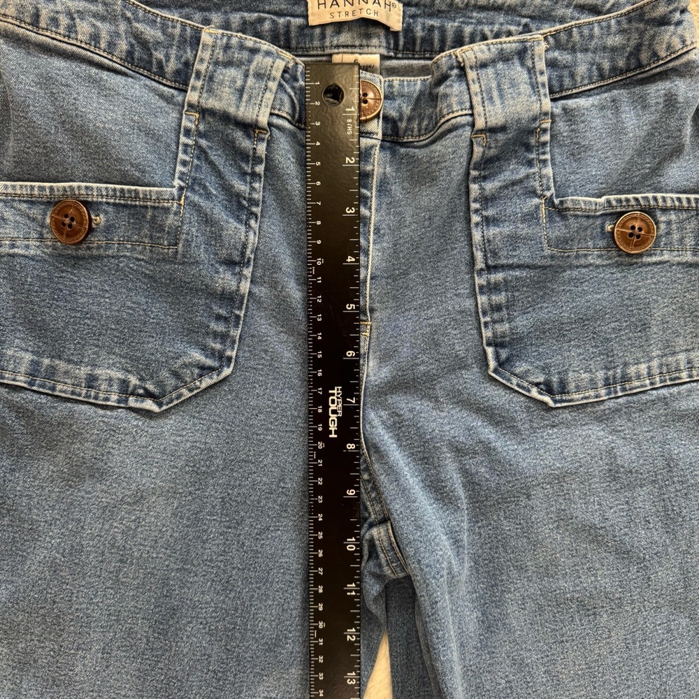 Hannah Stretch Mid Rise Denim Capri Jeans Size 6 - Picture 6 of 7